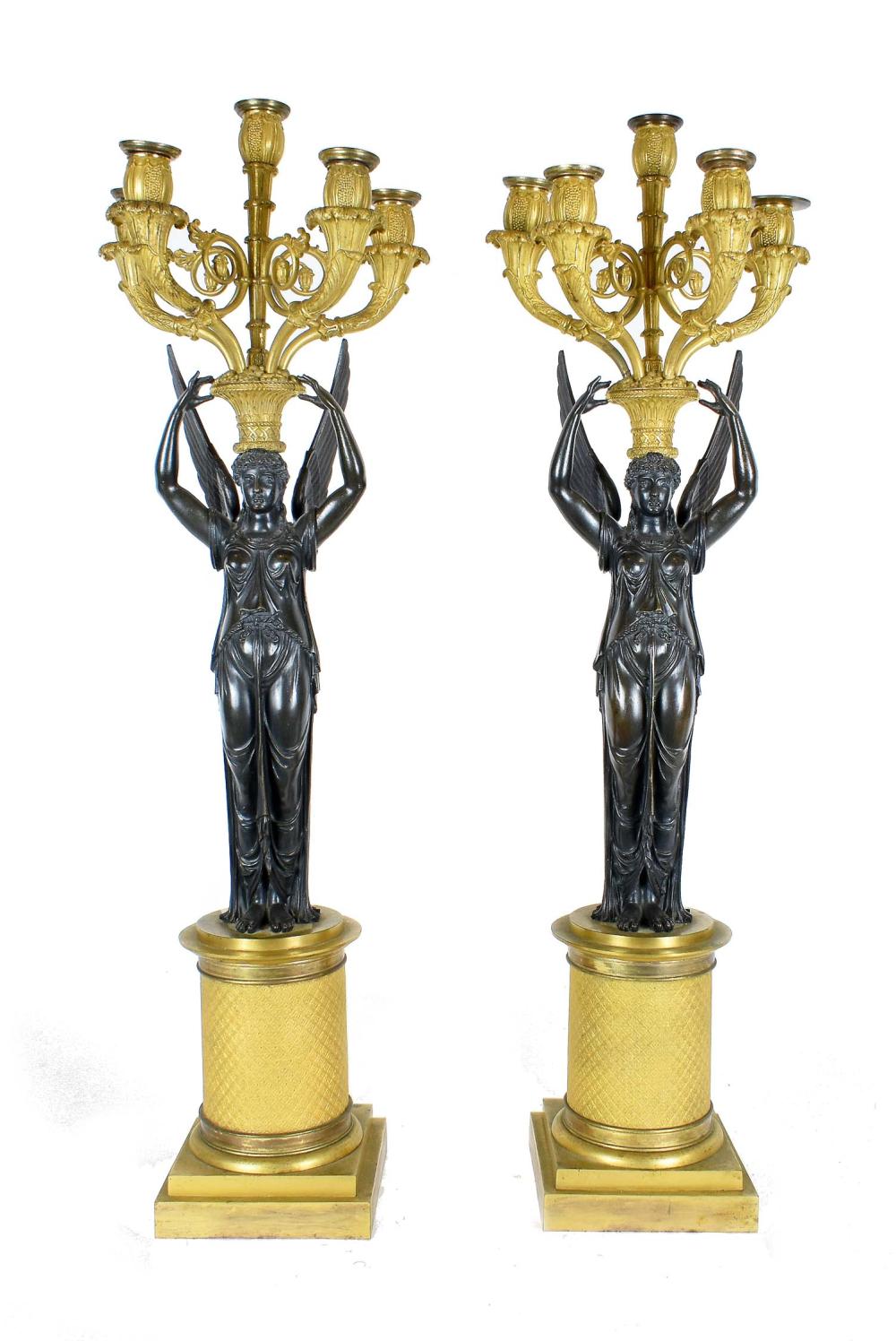 PAIR OF CHARLES X PATINATED