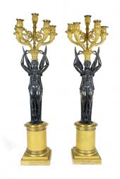 PAIR OF CHARLES X PATINATED BR