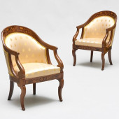 PAIR OF CHARLES X ROSEWOOD AND