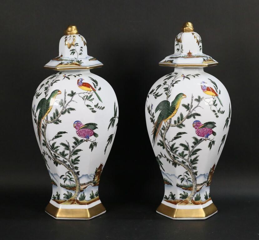 PAIR OF CHELSEA HOUSE CHINOISERIE