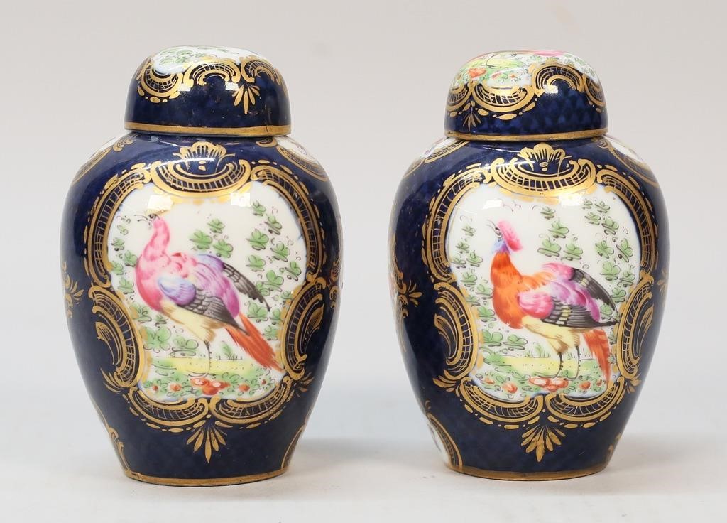 PAIR OF CHELSEA STYLE COBALT AND