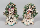 PAIR OF CHELSEA STYLE PORCELAI