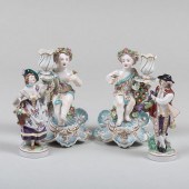 PAIR OF CHELSEA STYLE PORCELAI