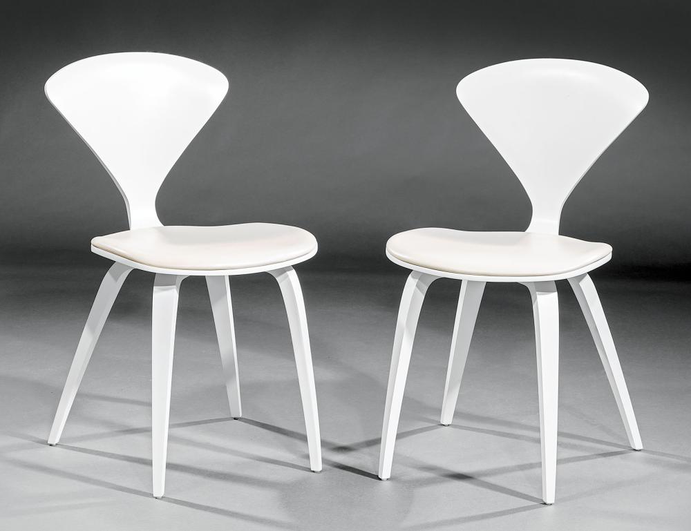 PAIR OF CHERNER WHITE LACQUER