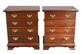 PAIR OF CHERRY DIMINUTIVE FOUR