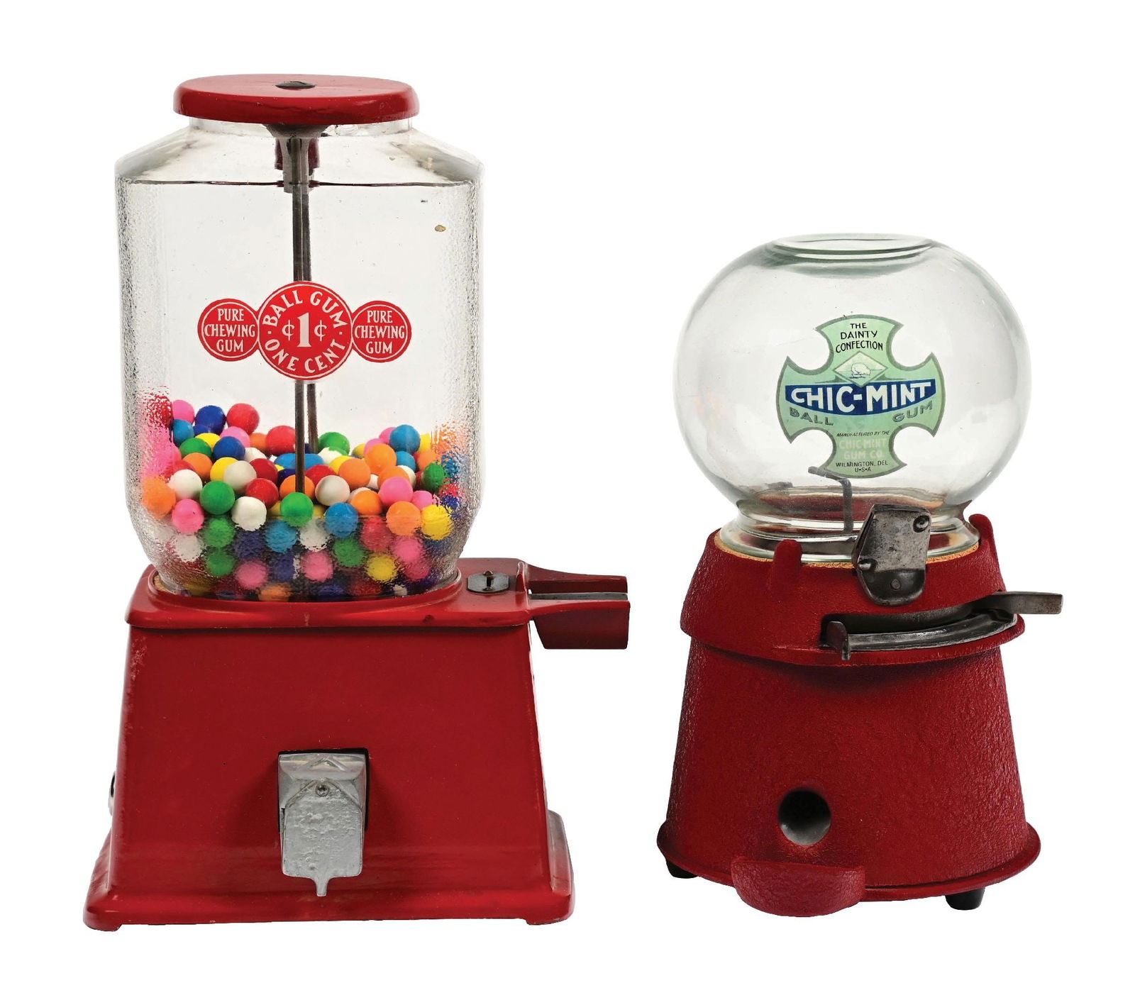 PAIR OF CHEWING GUM VENDING