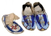 PAIR OF CHEYENNE MOCCASINS AND