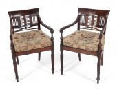 PAIR OF CHINA TRADE ARMCHAIRS