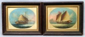 Pair of China Trade oil on can