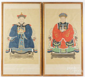 PAIR OF CHINESE ANCESTOR PORTA