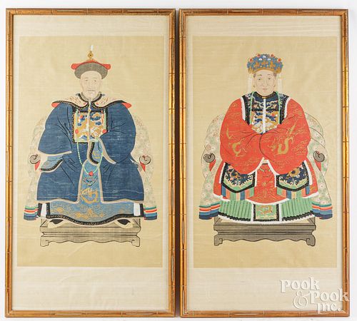 PAIR OF CHINESE ANCESTOR