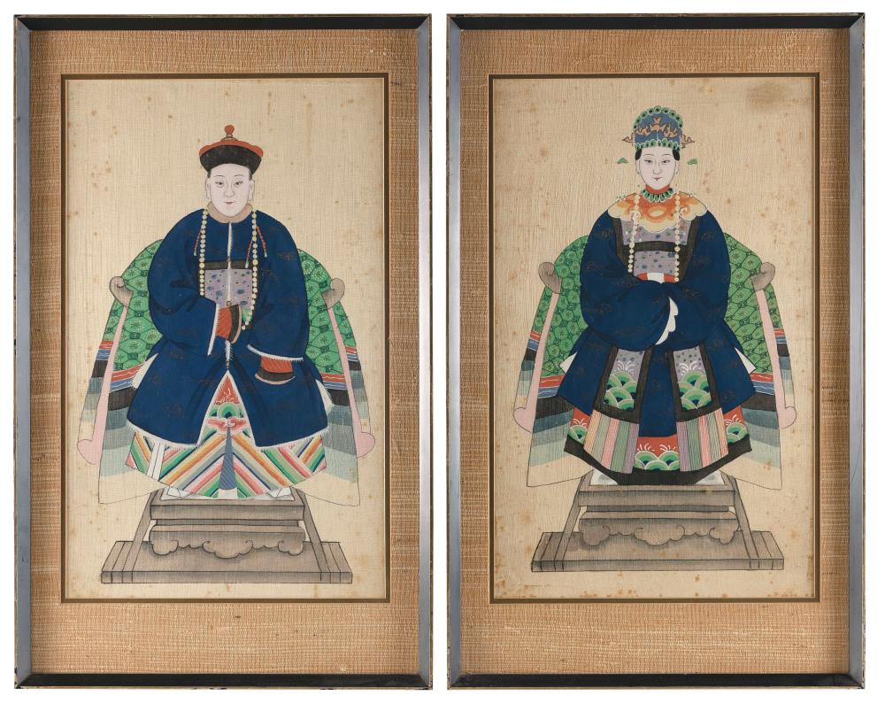 PAIR OF CHINESE ANCESTOR