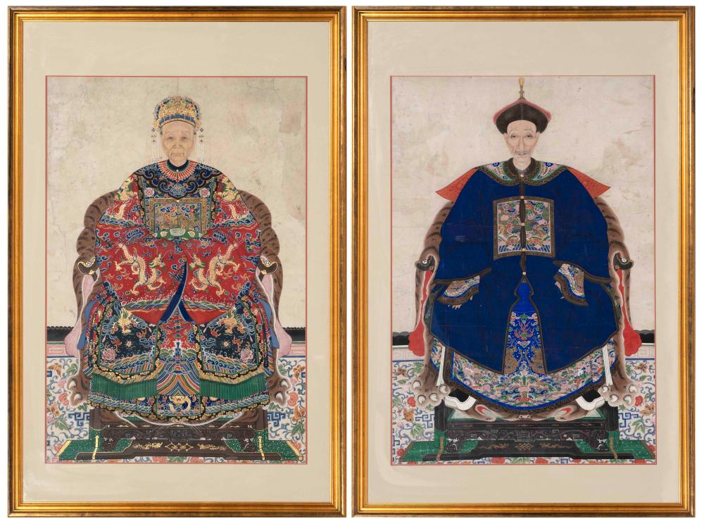 PAIR OF CHINESE ANCESTOR