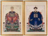 PAIR OF CHINESE ANCESTOR PORTR