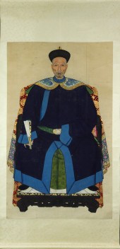 PAIR OF CHINESE ANCESTOR PORTR