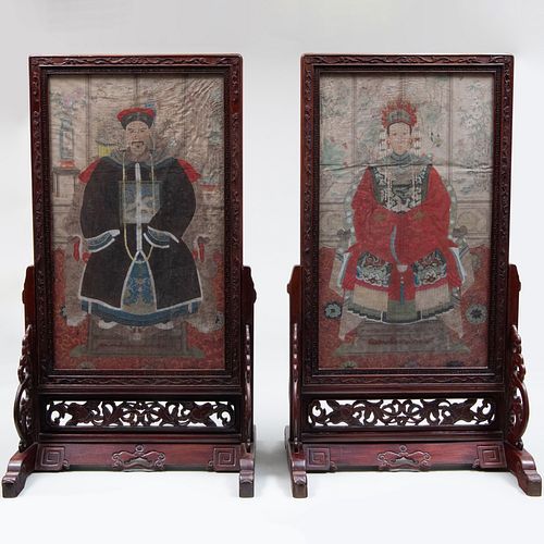 PAIR OF CHINESE ANCESTOR