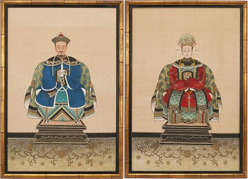 PAIR OF CHINESE ANCESTOR