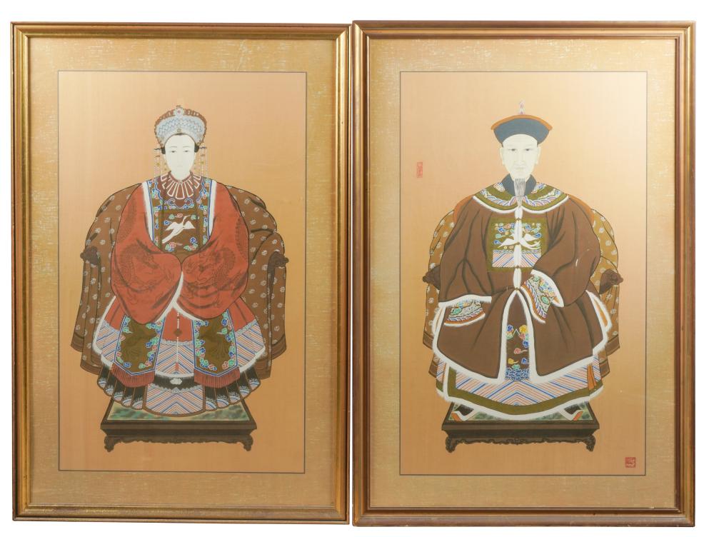 PAIR OF CHINESE ANCESTRAL