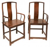 PAIR OF CHINESE ARMCHAIRS POSS