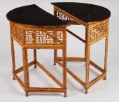 PAIR OF CHINESE BAMBOO LACQUER