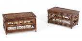 PAIR OF CHINESE BAMBOO, RATTAN
