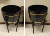 PAIR OF CHINESE BARREL TUBS ON