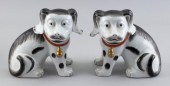 PAIR OF CHINESE BLACK AND WHIT