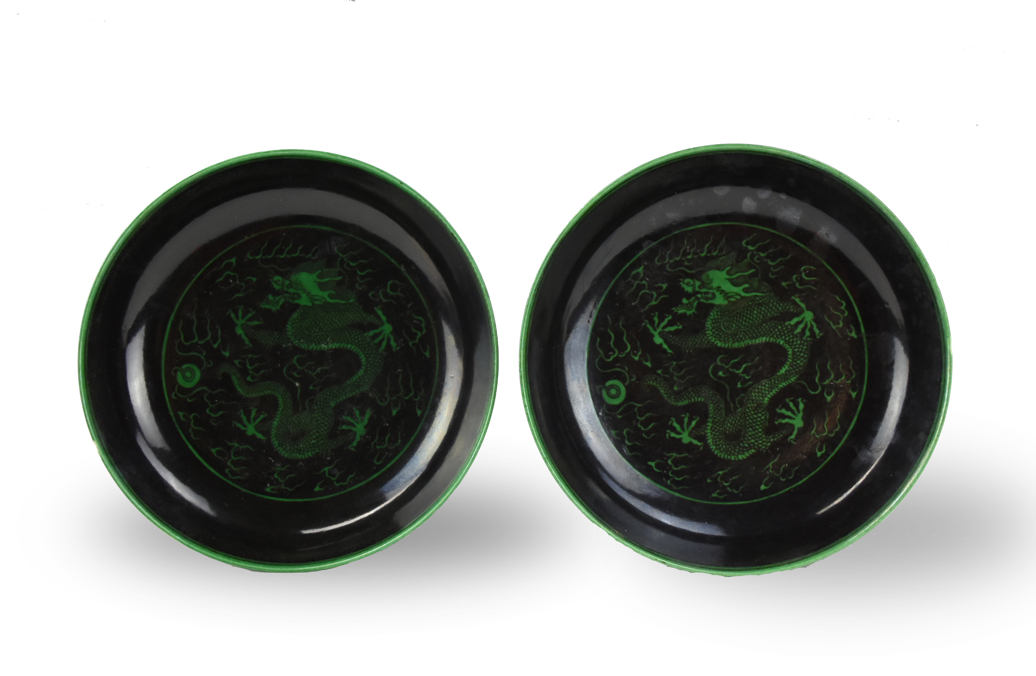 PAIR OF CHINESE BLACK GROUND