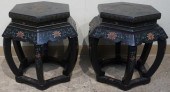 PAIR OF CHINESE BLACK LACQUER