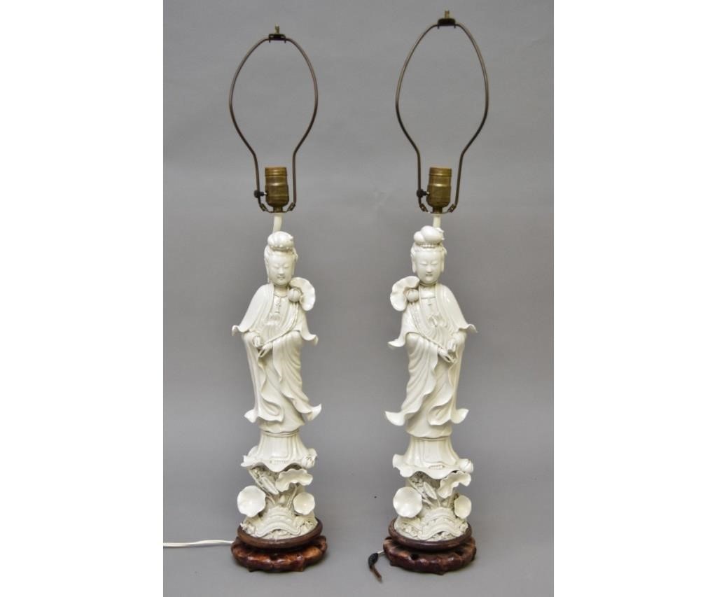 Pair of Chinese Blanc de Chine