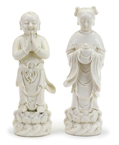 Pair of Chinese blanc de chine