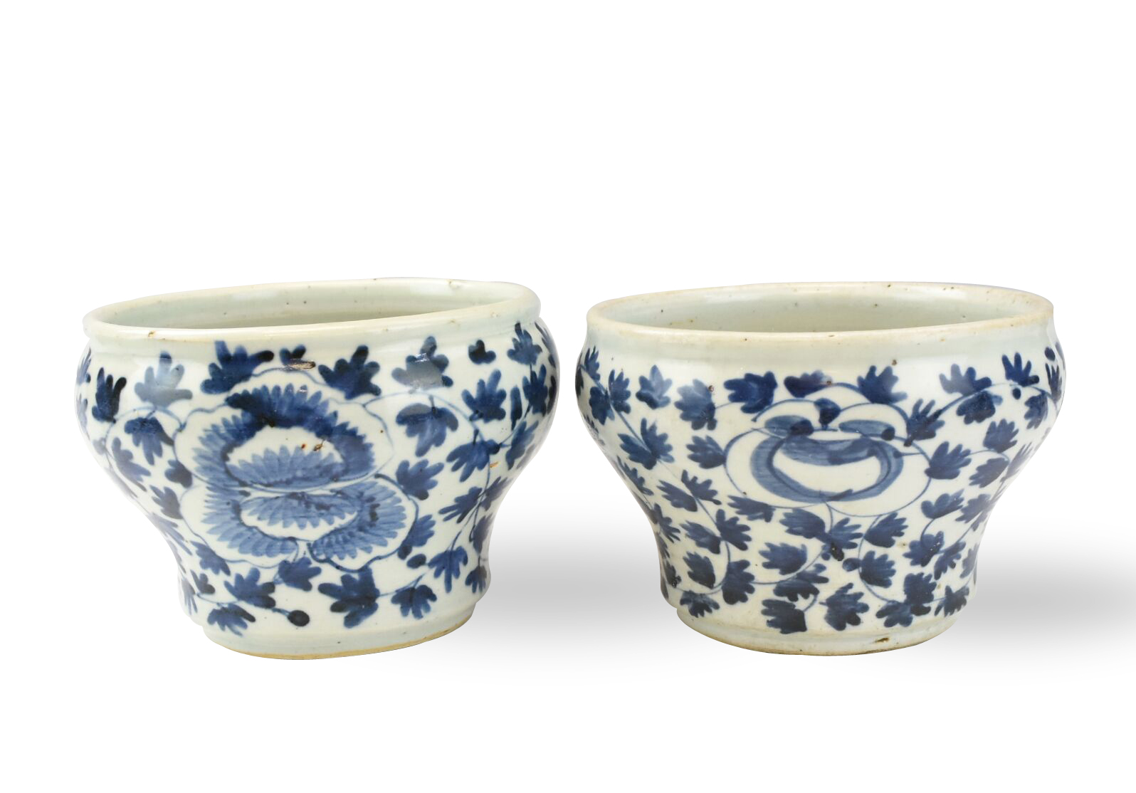 PAIR OF CHINESE BLUE & WHITE SCROLL