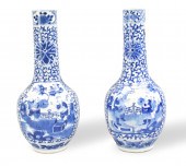 PAIR OF CHINESE BLUE & WHITE G