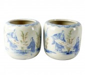 PAIR OF CHINESE BLUE & WHITE P