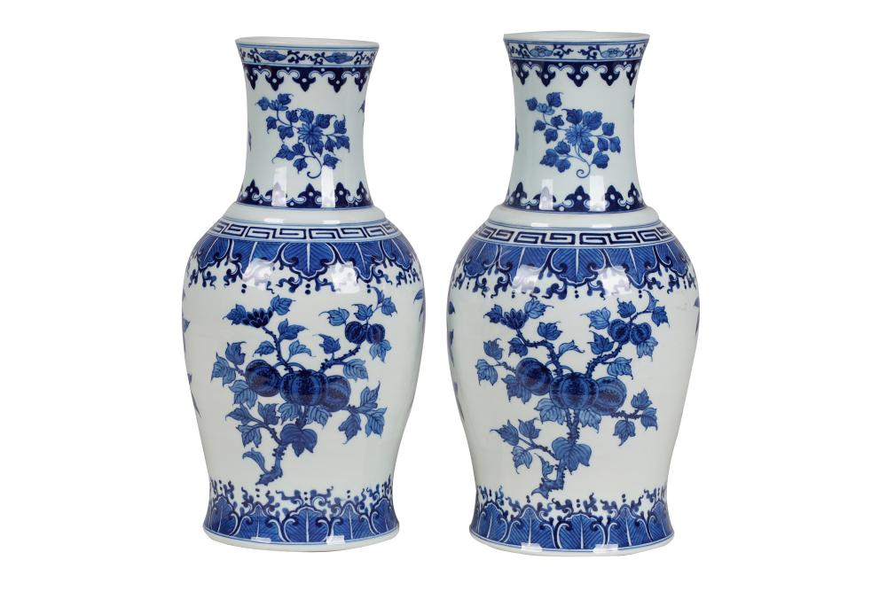 PAIR OF CHINESE BLUE & WHITE