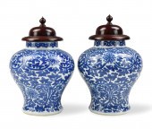 PAIR OF CHINESE BLUE & WHITE J
