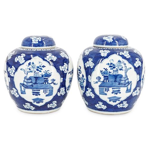 PAIR OF CHINESE BLUE & WHITE
