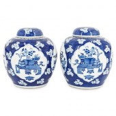 PAIR OF CHINESE BLUE & WHITE P