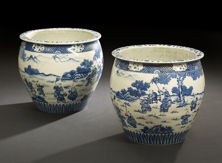 Pair of Chinese Blue and White