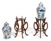 PAIR OF CHINESE BLUE AND WHITE