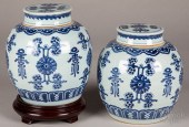 PAIR OF CHINESE BLUE AND WHITE