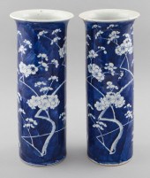 PAIR OF CHINESE BLUE AND WHITE
