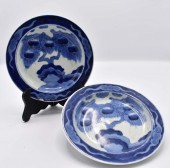 PAIR OF CHINESE BLUE AND WHITE