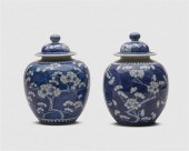 PAIR OF CHINESE BLUE AND WHITE