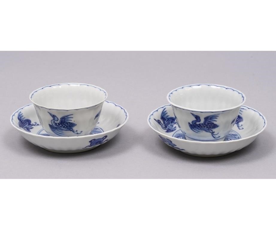 Pair of Chinese blue and white