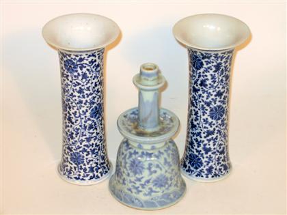Pair of Chinese blue and white