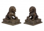 PAIR OF CHINESE BRONZE BUDDHIS