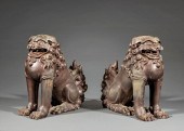 PAIR OF CHINESE BRONZE BUDDHIS
