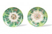 PAIR OF CHINESE "CABBAGE" PLAT