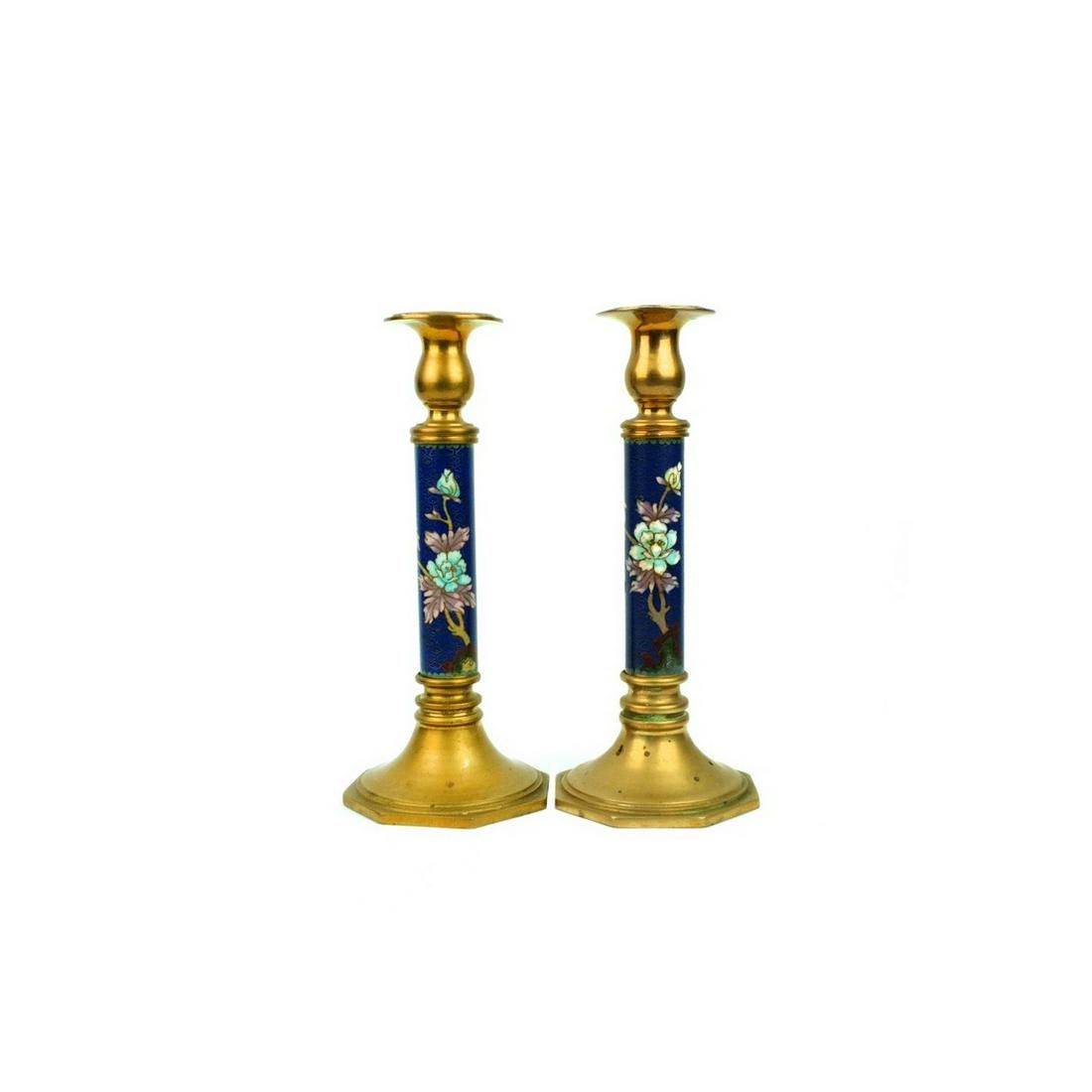PAIR OF CHINESE CANDLESTICKSPair of